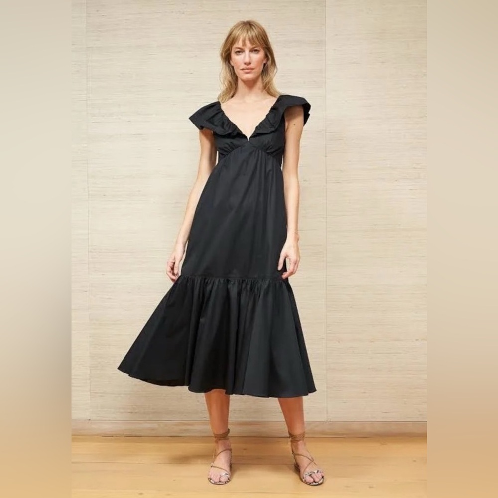 NWT - La Ligne Marion Midi Dress in Black - Size S